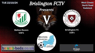 WCFYL Welton Rovers U18’s V Brislington FC U18’s [upl. by Jaella]