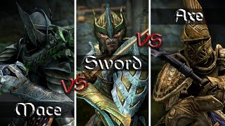 Mace VS Sword VS Axe Which is The BEST For Skyrim AE [upl. by Leirea653]