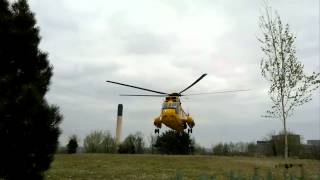 Seaking Rescue helicopter at Marjon landing site [upl. by Ynatil]