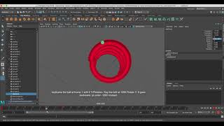 Maya Animation Super Simple Ball Going Down A Spiral Ramp [upl. by Randi]