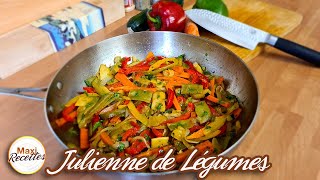 Julienne de Légumes à la Poêle  Recette Facile et Rapide [upl. by Nylaj]