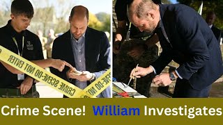 Prince William Takes Part in Mock Crime Scene Investigation [upl. by Eehtomit634]