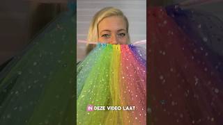 DIY 🌈REGENBOOG GLITTER TUTU maken ZONDER NAAIMACHINE diy regenboog tutu kostuum glitter kids [upl. by Margaretta]