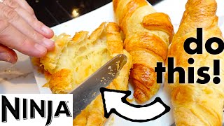 PERFECT Air Fryer CROISSANTS from frozen in minutes Ninja Foodi Dualzone airfryer recipe [upl. by Ahsatan868]