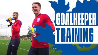 Dean Henderson amp Angus Gunns England U21 Goalkeeper Training  Inside Training [upl. by Suzie]