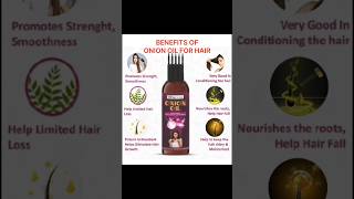 Benefits Of Onion Oil For Hairshorthairoilhaircarehairgrowth [upl. by Nisior]