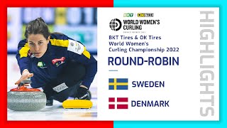 Sweden v Denmark  Highlights  BKT Tires amp OK Tire World Womens Curling Championship 2022 [upl. by Lokim]