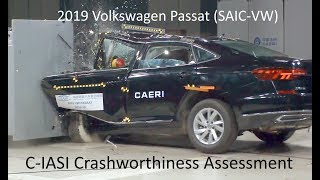 20192020 Volkswagen Passat CIASI Crashworthiness Tests [upl. by Kauslick]