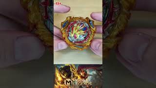 Aldous quotBlazing Forcequot Revamped Blazing Bounties Skin Mobile Legends Beyblade Burst Combo shorts [upl. by Anairam]