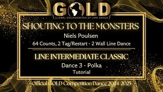 GOLD 2024 Line Intermediate Classic  Dance 3 Polka quotShouting To The Monstersquot  Tutorial [upl. by Glaudia769]