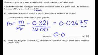 Using moles and Avogadros constant question markscheme [upl. by Ceil479]