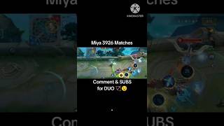 Miya 3926 Matches  ML Season 34 mobilelegends shortgamehighlights [upl. by Robaina]