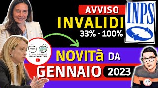 🔴 INVALIDI PARZIALI e TOTALI NOVITÀ GENNAIO 2023 ➡ IMPORTI INCREMENTI PENSIONE BONUS INPS CAREGIVER [upl. by Born711]