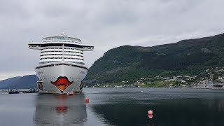 Nordfjordeid in Norwegen  Besuch mit der AIDAperla [upl. by Plafker]