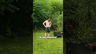 Austin Gets Mad At A Lawnmower shorts fyp fypシ゚ funny grass angry [upl. by Coad459]