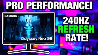 Samsung Odyssey Neo G8 Must Watch Review  4K Gaming Monitor with High Refresh Rate [upl. by Anaibib261]