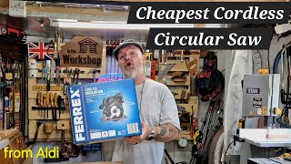 Cheapest Cordless Circular Saw Review Ferrex Battery Circular Saw [upl. by Ailis]