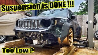 HEMI Swap Jeep Renegade pt 18 Suspension Complete [upl. by Ahsaercal]