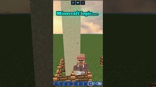 Minecraft logic ☠️😱💀 minecraft new shorts video [upl. by Asssilem]