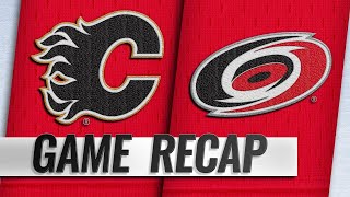 Lindholm Ryan Hanifin lift Flames past Hurricanes [upl. by Schuster729]