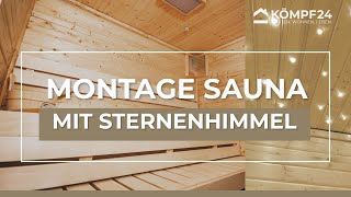 Montage Weka Sauna Sara 2 mit SternenhimmelBeleuchtung [upl. by Assirrac]