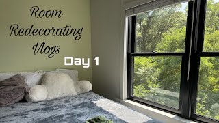 Room Redo Vlogs Day 1 [upl. by Notaek]