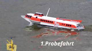 RC Schiff Boot Tragflächenboot  Hydrofoilboat  Kometa  Meteor [upl. by Chladek]