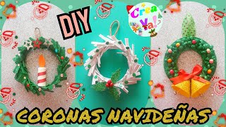 DIY corona de Navidad 🎅 2 diseños de coronas navideñas 🌲 Crea ya tus coronas de adviento ❤ [upl. by Yellat]