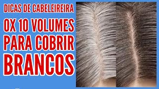 OX de 10 VOLUMES  TINTA para COBRIR BRANCOS Cabelo com Mechas [upl. by Tedman]