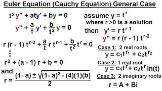 Differential Equation  2nd Order 66 of 84 Euler Eqn Cauchy Eqn General Case [upl. by Cohbert]