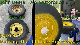 Ultimate Hay Wagon Build PART 2 Disassembly and Repainting Wheels [upl. by Som801]