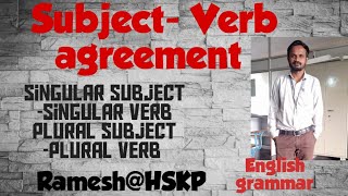 Subject Verb agreement EnglishEnglish grammar RameshHSKP [upl. by Currier]