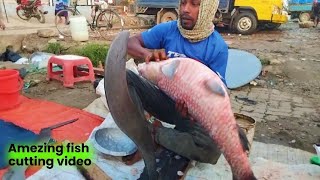 Best fillet job in Bangladesh  blood fish cutting videofishcuting fishcuttingskill fishing [upl. by Aicirtam]