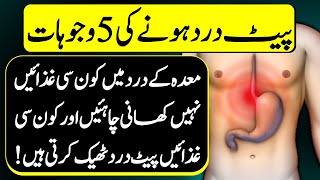 5 Causes Of Stomach Or Abdomen Pain Urdu Hindi  5 Foods That Relieve Stomach Pain [upl. by Ilyk727]