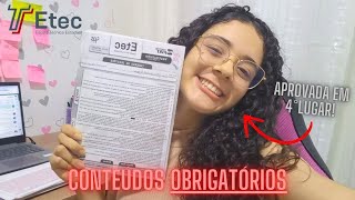 NÃO FAÇA A PROVA DA ETEC SEM SABER ISSO 🚨 📚O QUE ESTUDAR EM POUCO TEMPO  ETEC 2025 [upl. by Anitsud]