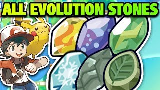 How amp Where to Get ALL Evolution Stones in Pokémon Lets Go Pikachu and Eevee [upl. by Doolittle]