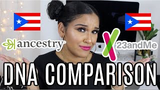 ANCESTRY DNA VS 23ANDME DNA RESULTS  Natalia Garcia [upl. by Mitch445]