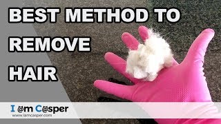 HOW to REMOVE cat HAIR  Best trick EVER  Quick HOW TO demonstration [upl. by Hogue931]