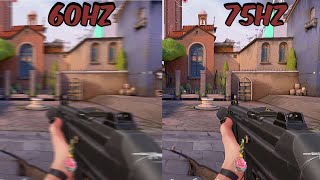 60hz vs 75hz Side by Side Comparison [upl. by Gennie]