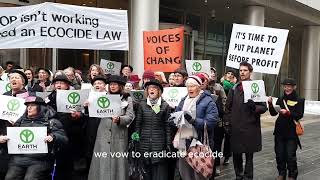 Climate Choir Movement perform Eradicate Ecocide at fossil fuel funder BlackRocks HQ [upl. by Rahal]