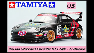 Montage  Porsche 911 GT2 Taisan Starcard  Tamiya 124ème  Part 03 [upl. by Haleelahk]