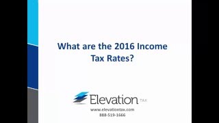 2016 Income Tax Brackets and Rates [upl. by Ahsin]