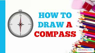 How to Draw a Compass in a Few Easy Steps Drawing Tutorial for Beginners [upl. by Cristin]