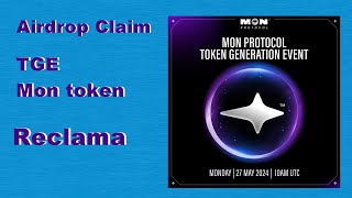 MON Airdrop Claim TGE Reclamo de token MON [upl. by Ardnuas]