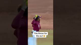 INSANE Softball THROW 🤯 shorts [upl. by Nelyt]