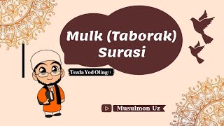 Mulk Taborak surasi yozuvi bilan birga oson yodlang [upl. by Ahsii]