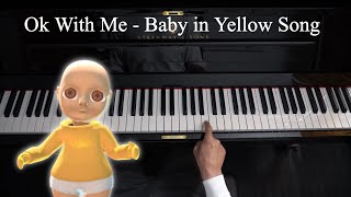 FGTeeV  The Baby In Yellow Song  OK With Me  Piano Tutorial [upl. by Nyrmak]