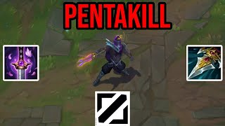 PYKE MID PENTAKILL IN CHALLENGER [upl. by Hoye309]