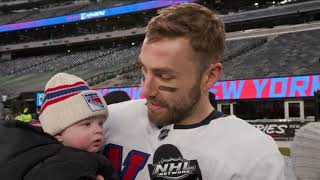 Barclay Goodrow on experiencing first NHL outdoor game with his family [upl. by Amandi]