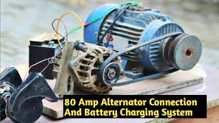 Car Alternator Battery charging wiring  80 Amp Alternator Connection [upl. by Hodge]